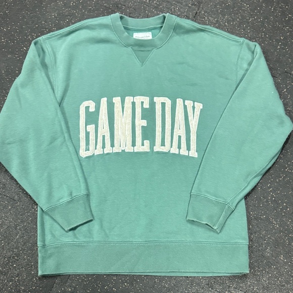 Abercrombie & Fitch Tops - Abercrombie & Fitch GAME DAY Sunday Crewneck - Mint Green